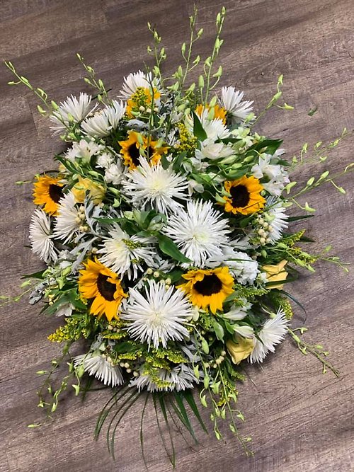 Sunflower &#038; Orchid Standing Spray