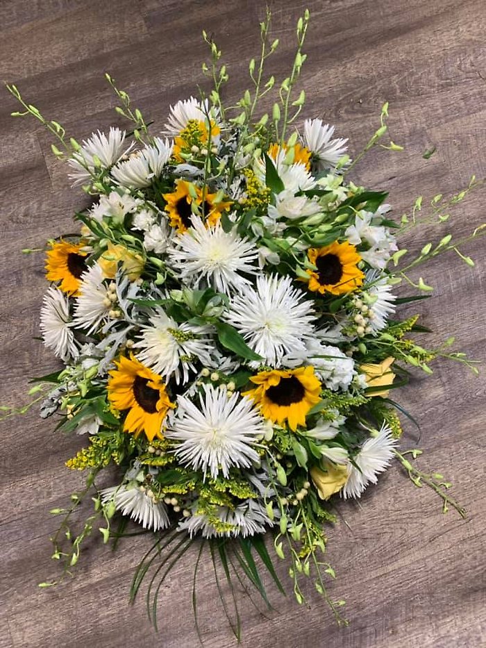 Sunflower &#038; Orchid Standing Spray