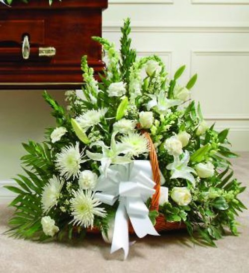 White Sympathy Fireside Basket