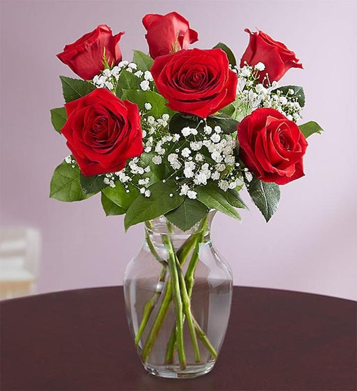 Forever Thoughts Half Dozen Roses