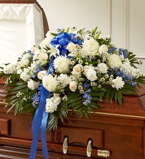 Beauty in Blue Casket Cover