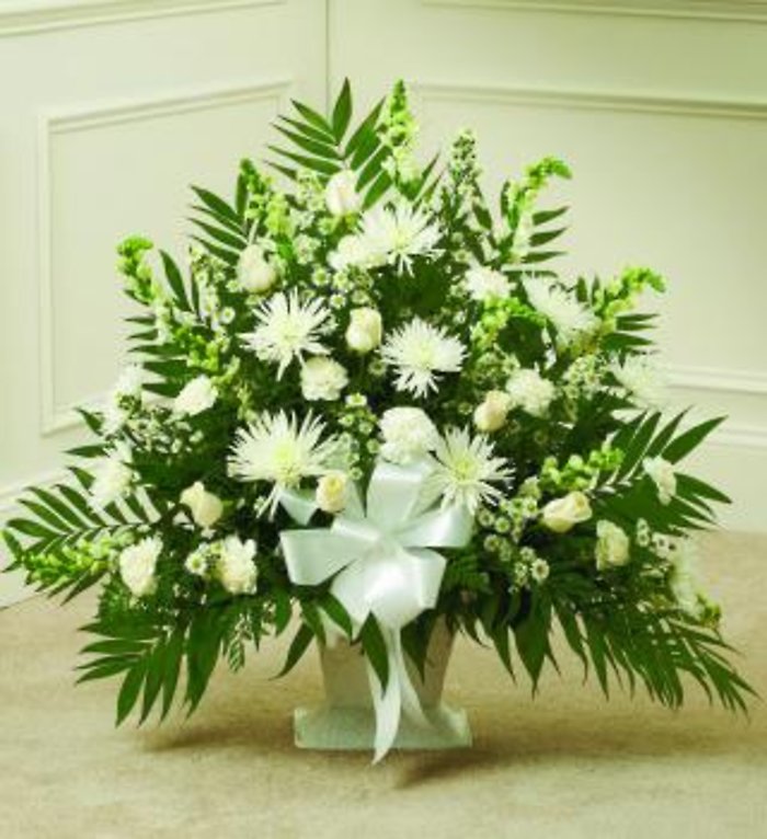 White Sympathy Floor Basket Premium