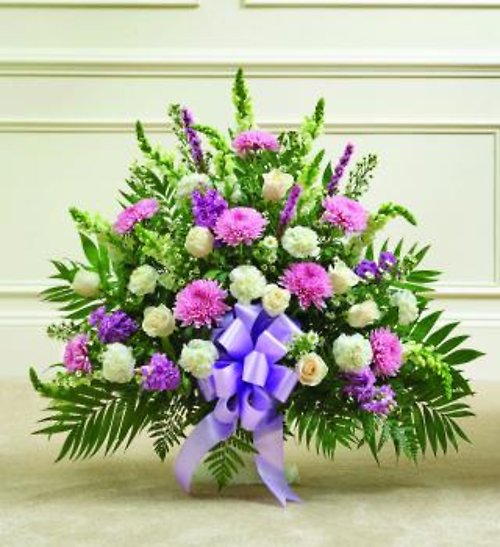 Lavender Sympathy Floor Basket Premium