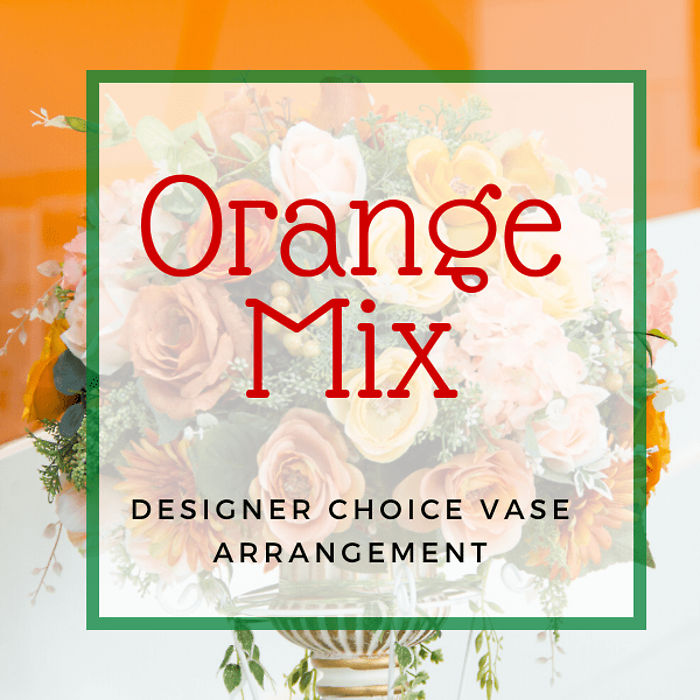 Orange Mixed Vase Arrangement