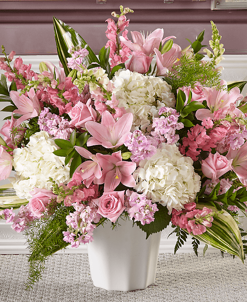 Simply Serene Floor Basket in Pink