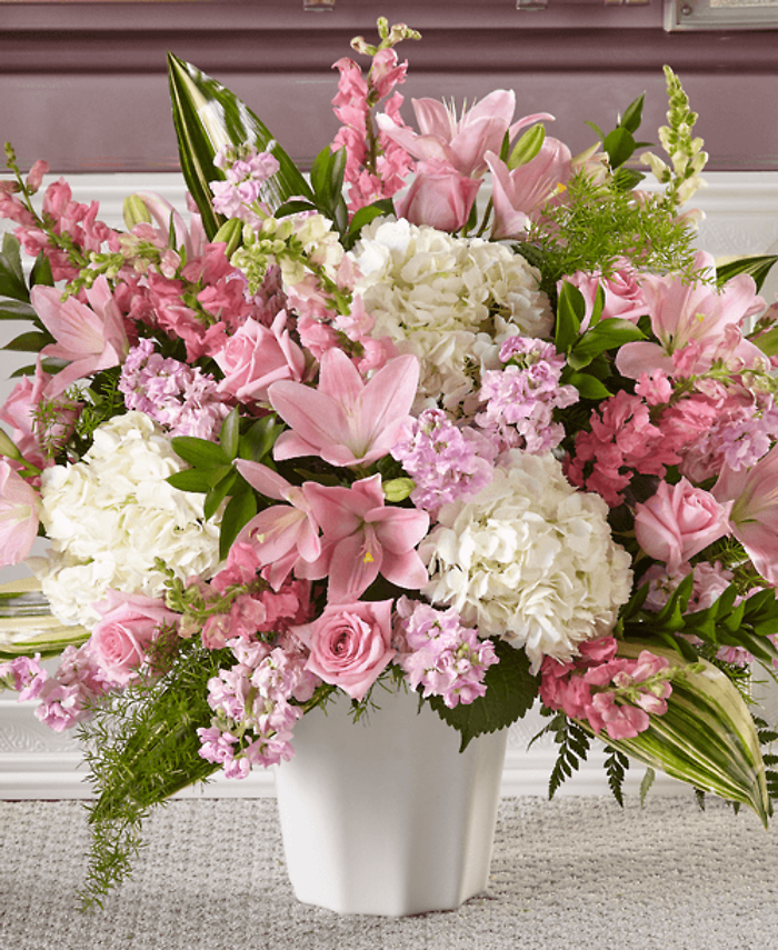 Simply Serene Floor Basket in Pink