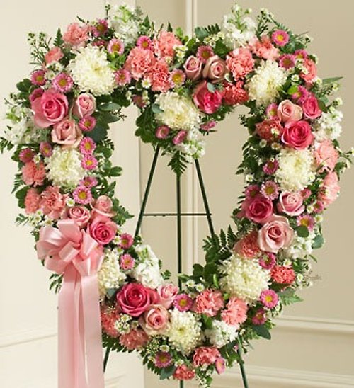 Pink &#038; White Sympathy Heart