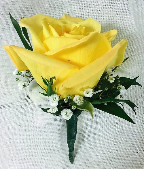 Yellow Rose Boutonniere