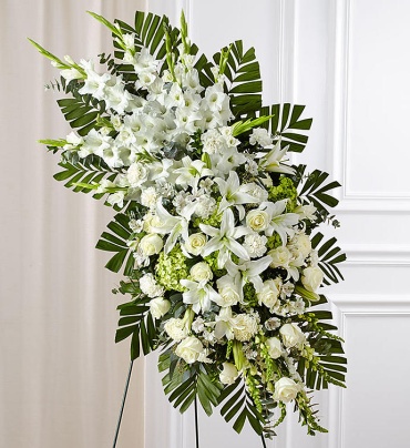 Exquisite in White Tribute Spray