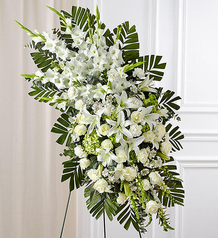 Exquisite in White Tribute Spray