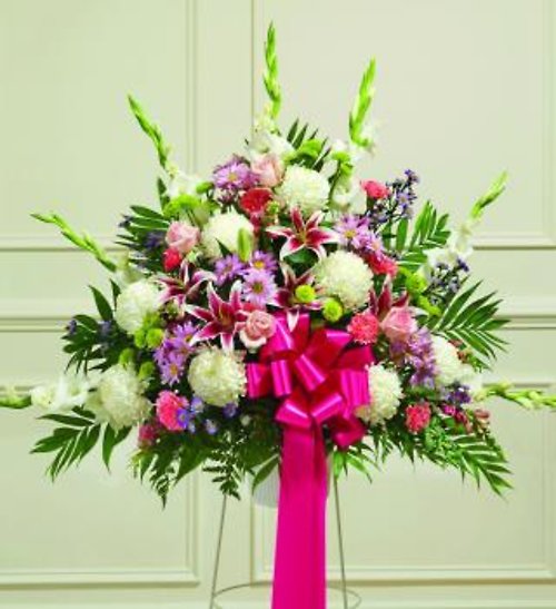 Pastel Sympathy Standing Basket Deluxe
