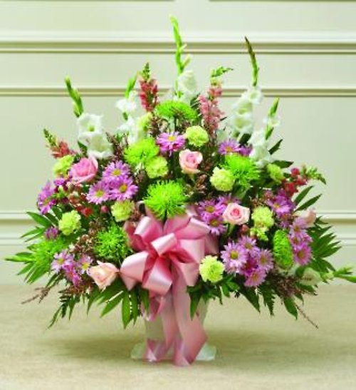 Pastel Sympathy Floor Basket Premium