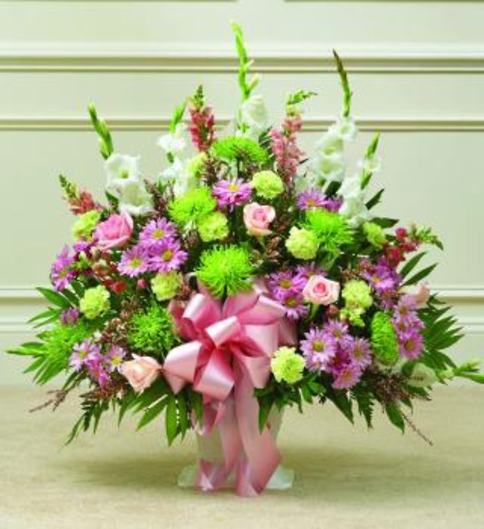 Pastel Sympathy Floor Basket Premium