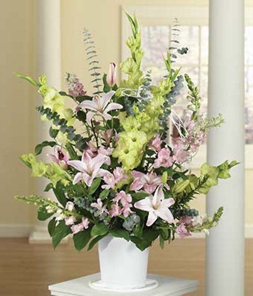 Pastel Funeral Basket #143