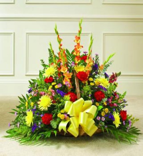 Colorful Sympathy Fireside Basket