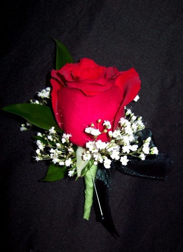 Standard Red Rose Boutonniere