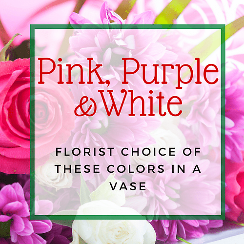 Pink, Purple &#038; White Flower Vase