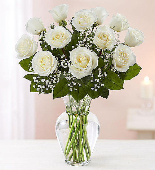 Dozen White Rose Vase We can use floral spray to spray paint ros