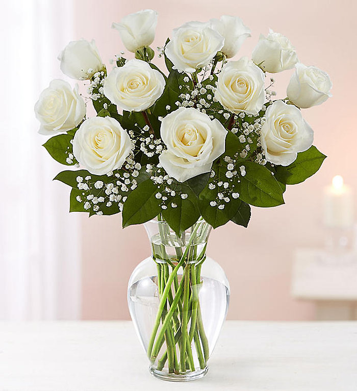 Dozen White Rose Vase We can use floral spray to spray paint ros