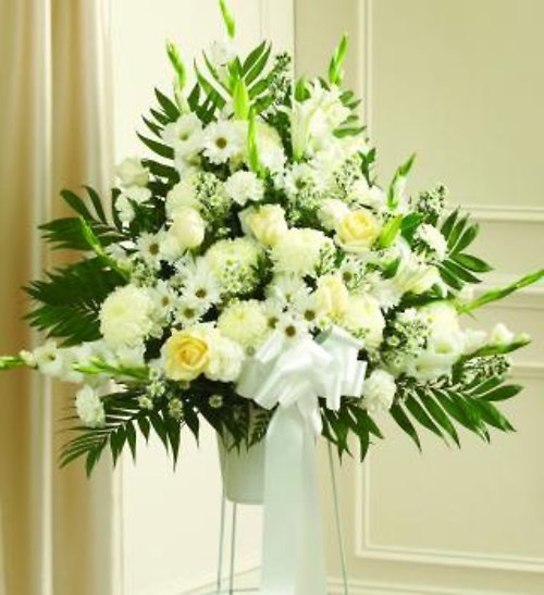White Sympathy Standing Basket Deluxe