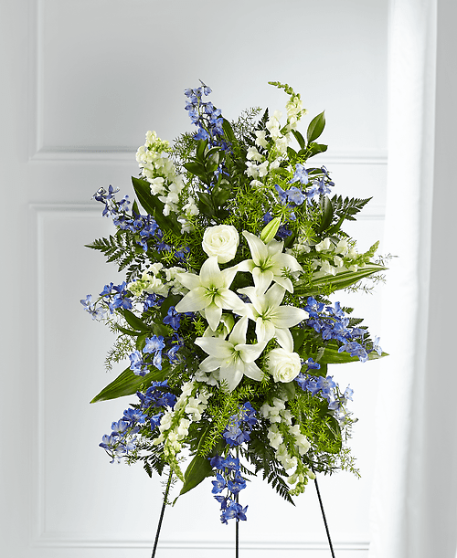 Faithful Friend Standing Spray in Blue