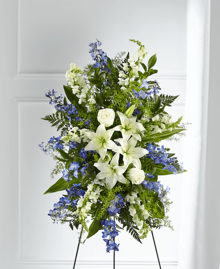 Faithful Friend Standing Spray in Blue