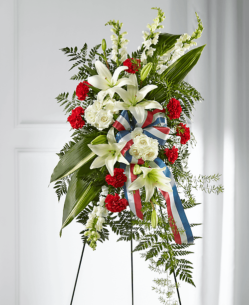 Stars of Life Standing Spray Red White &#038; Blue
