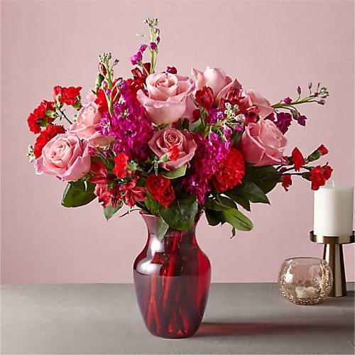 Cupids Arrow in Red Vase