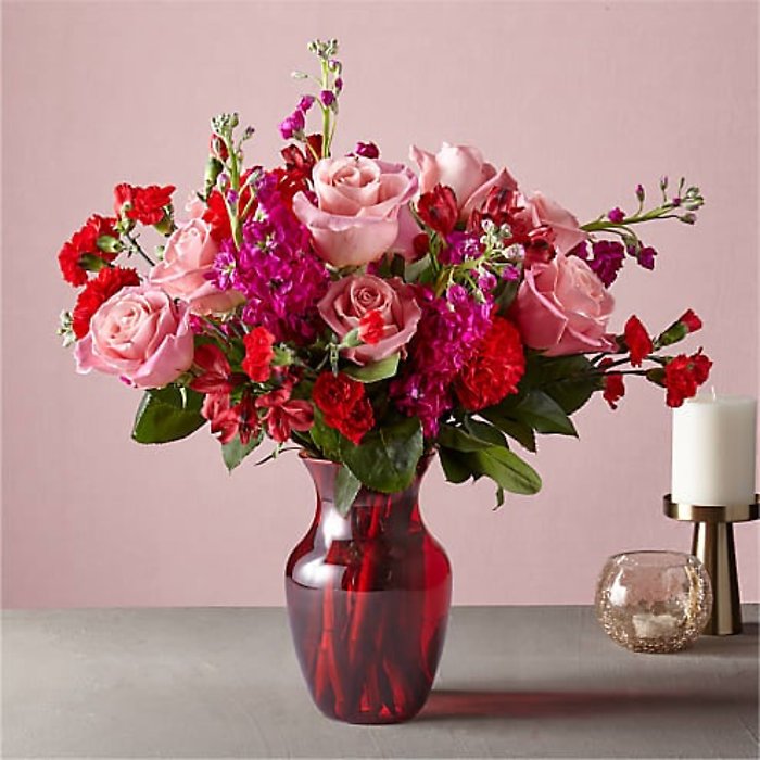Cupids Arrow in Red Vase