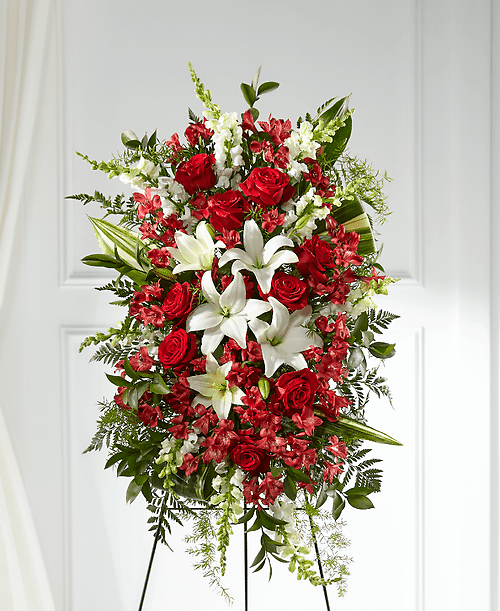 Everlasting Memory Standing Spray in Red