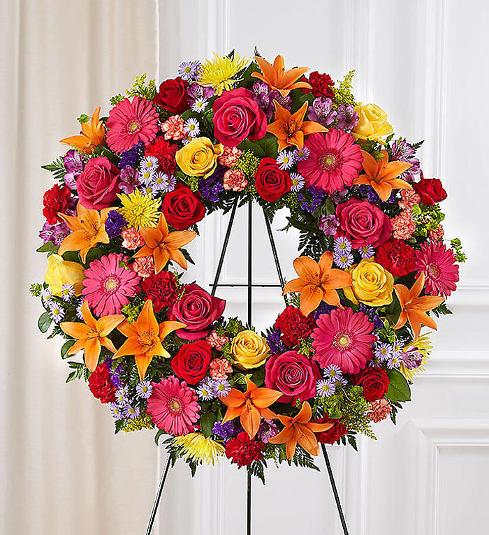Bright Sympathy Round Wreath