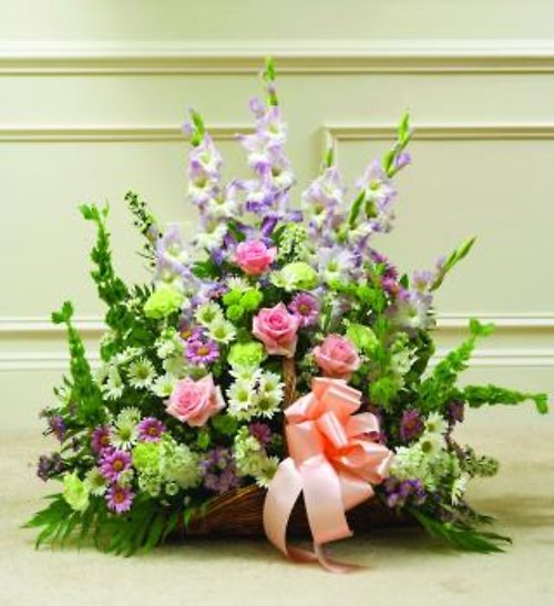 Pastel Sympathy Fireside Basket