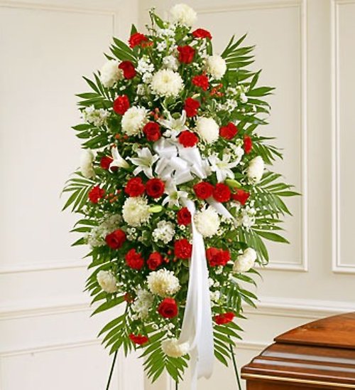 Red &#038; White Standing Spray