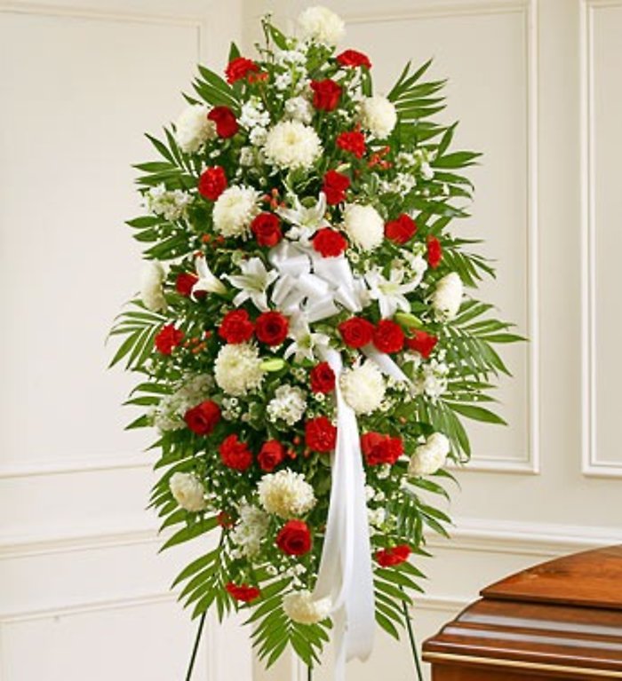 Red &#038; White Standing Spray