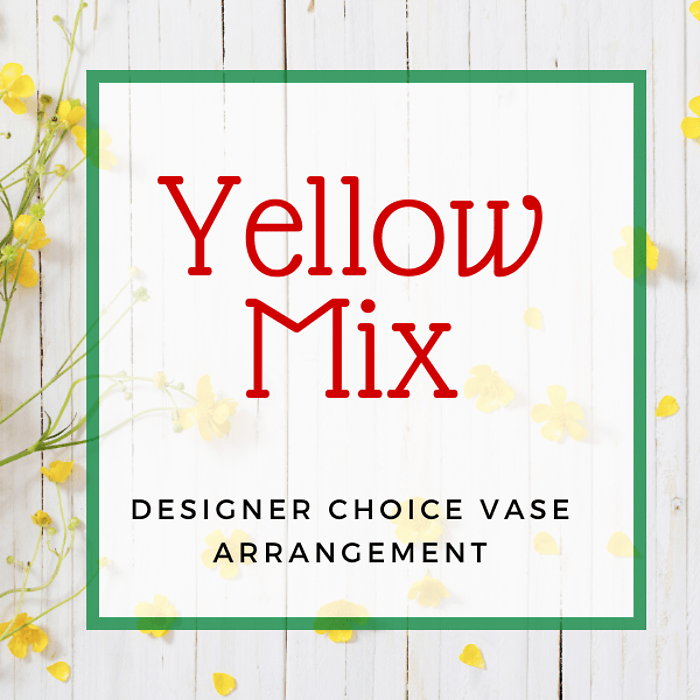 Yellow Mixed Vase Arrangement