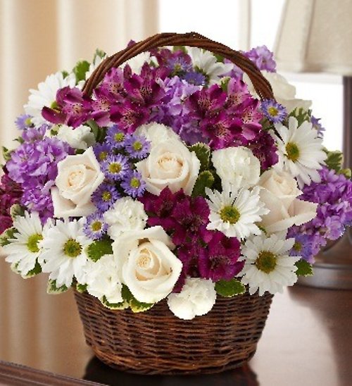 Prayer &#038; Peace Basket in Lavender 6 inch basket