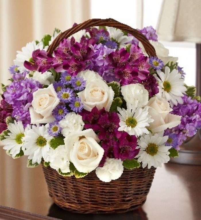 Prayer &#038; Peace Basket in Lavender 6 inch basket
