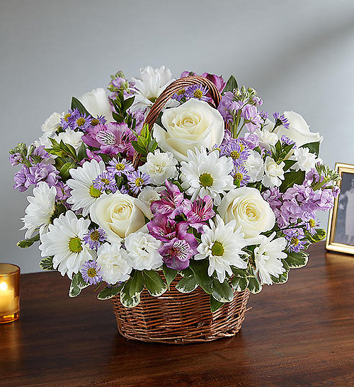 Graceful Basket Lavender &#038; White