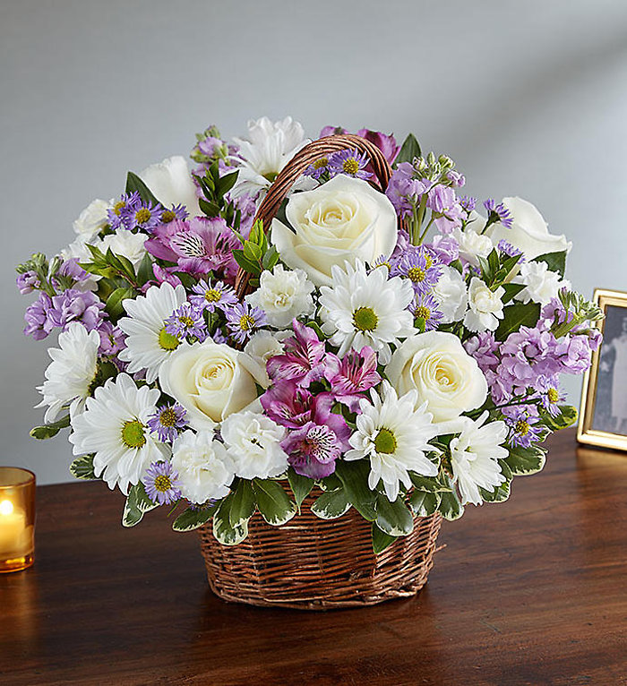 Graceful Basket Lavender &#038; White